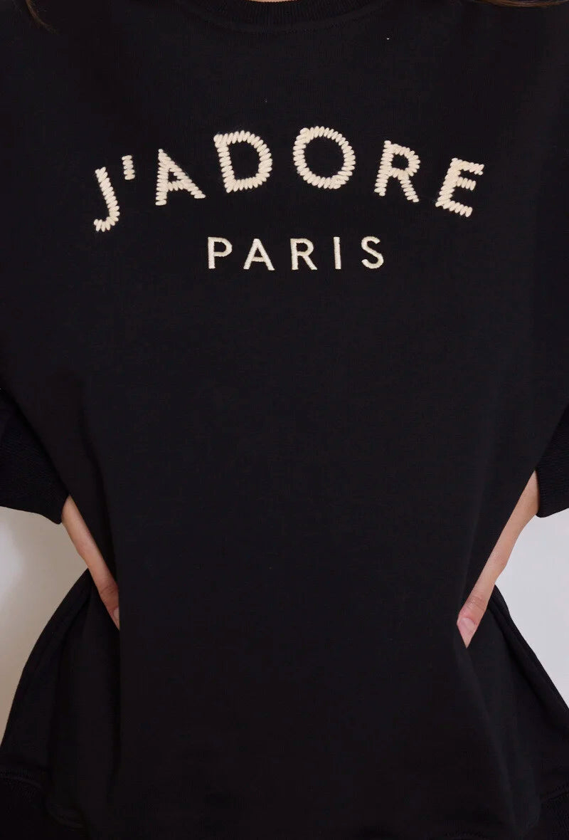 J’Adore Cotton Crew – Noir