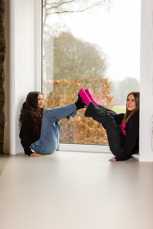 3-Pack Sokken – Zwart, Wit & Roze