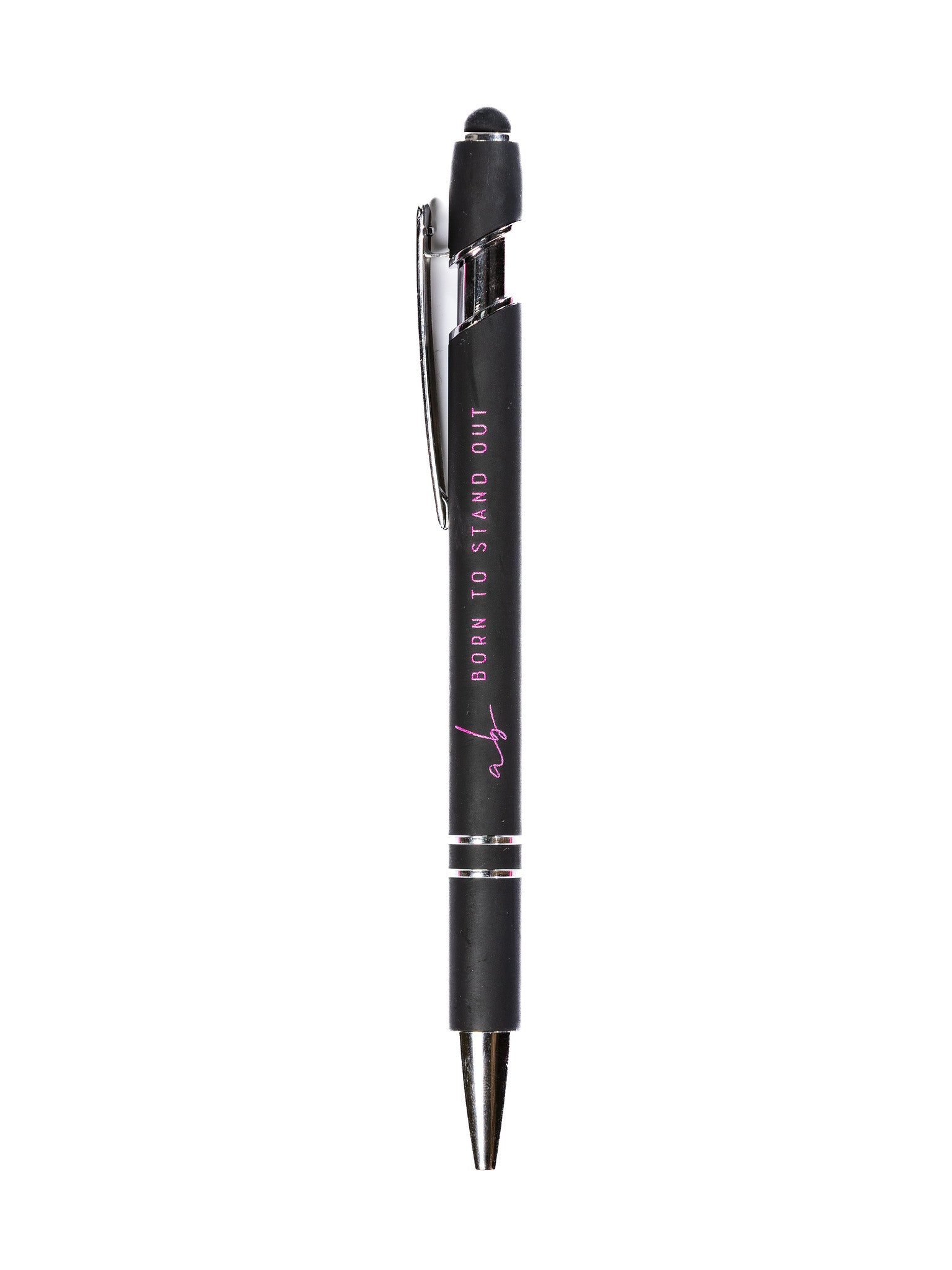 Black Ballpen – Pink Logo - Born to stand out