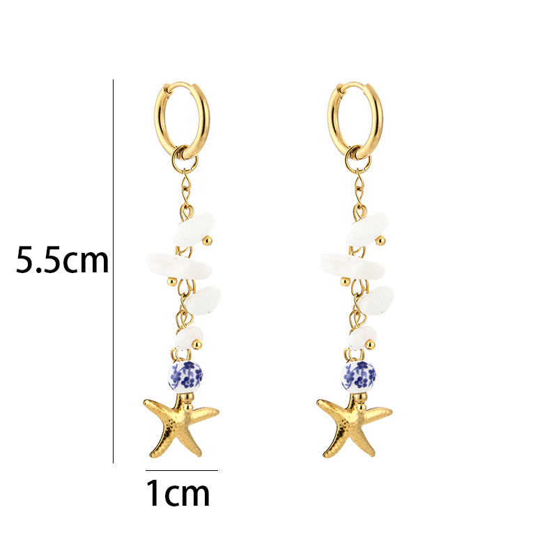 Bedel Oorbellen Strand - Beach - Zeepaardje