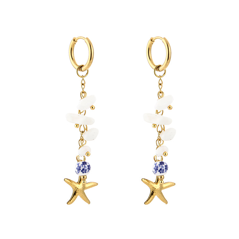 Bedel Oorbellen Strand - Beach - Zeepaardje