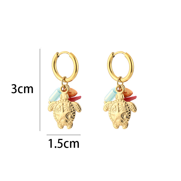 Bedel Oorbellen Strand - Beach - Schildpadje