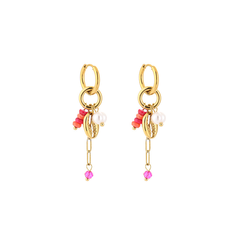 Pink Rush Drops Oorbellen