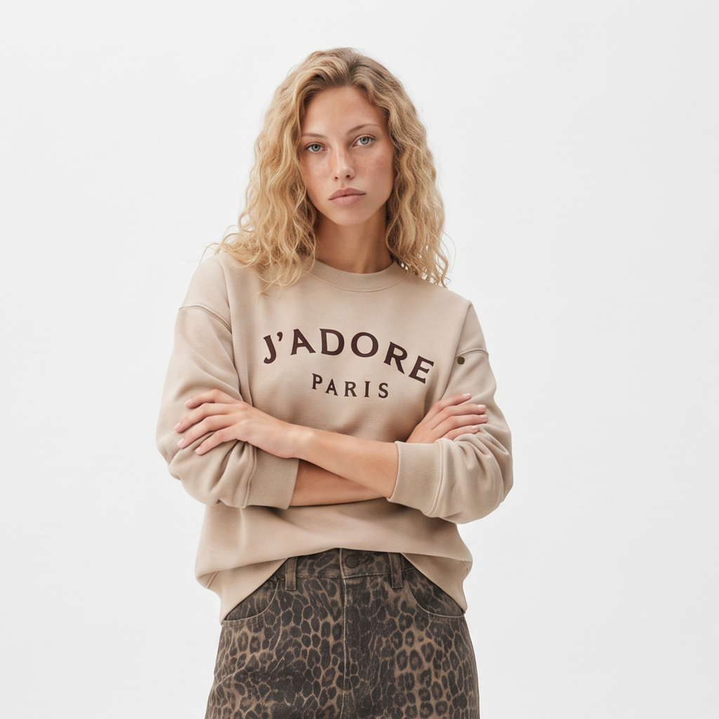 J’Adore Cotton Crew– Beige