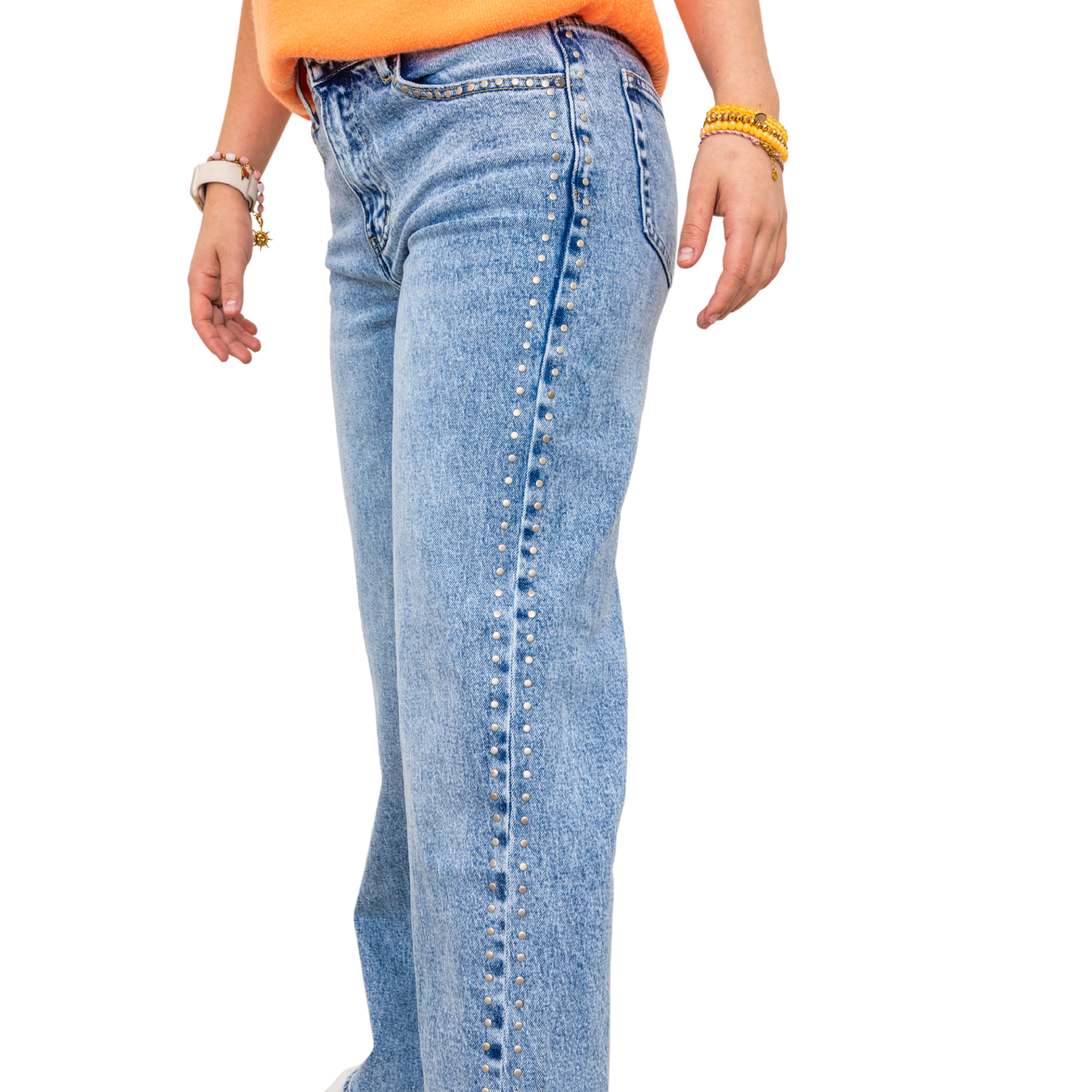 Anna Jeans - Stud Detail Light Blue