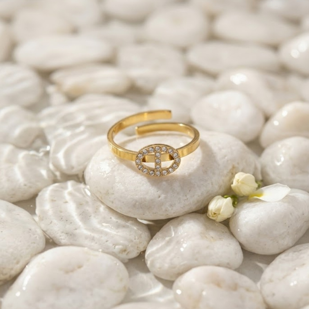 Ocean Link Ring – Gold ✨