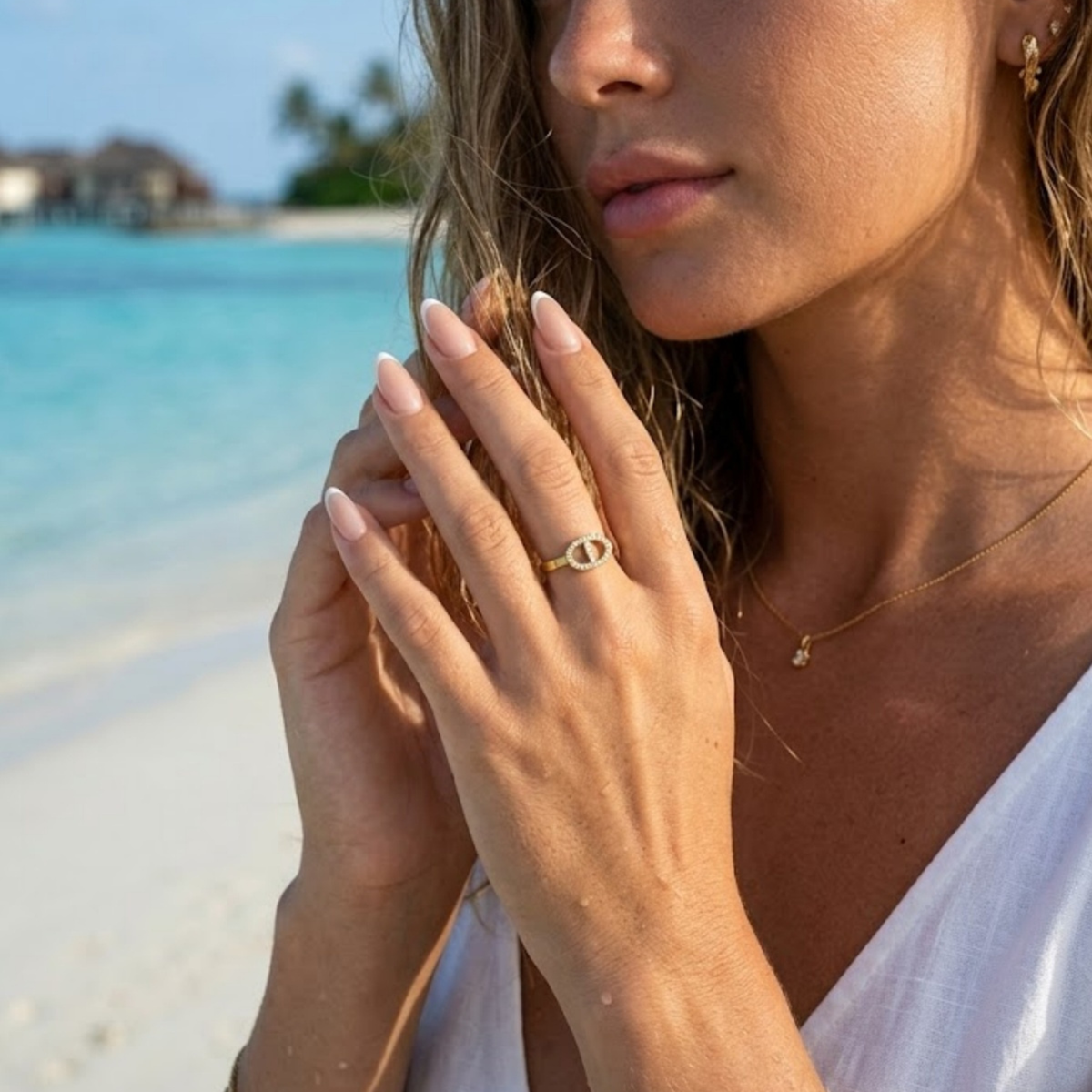Ocean Link Ring – Gold ✨