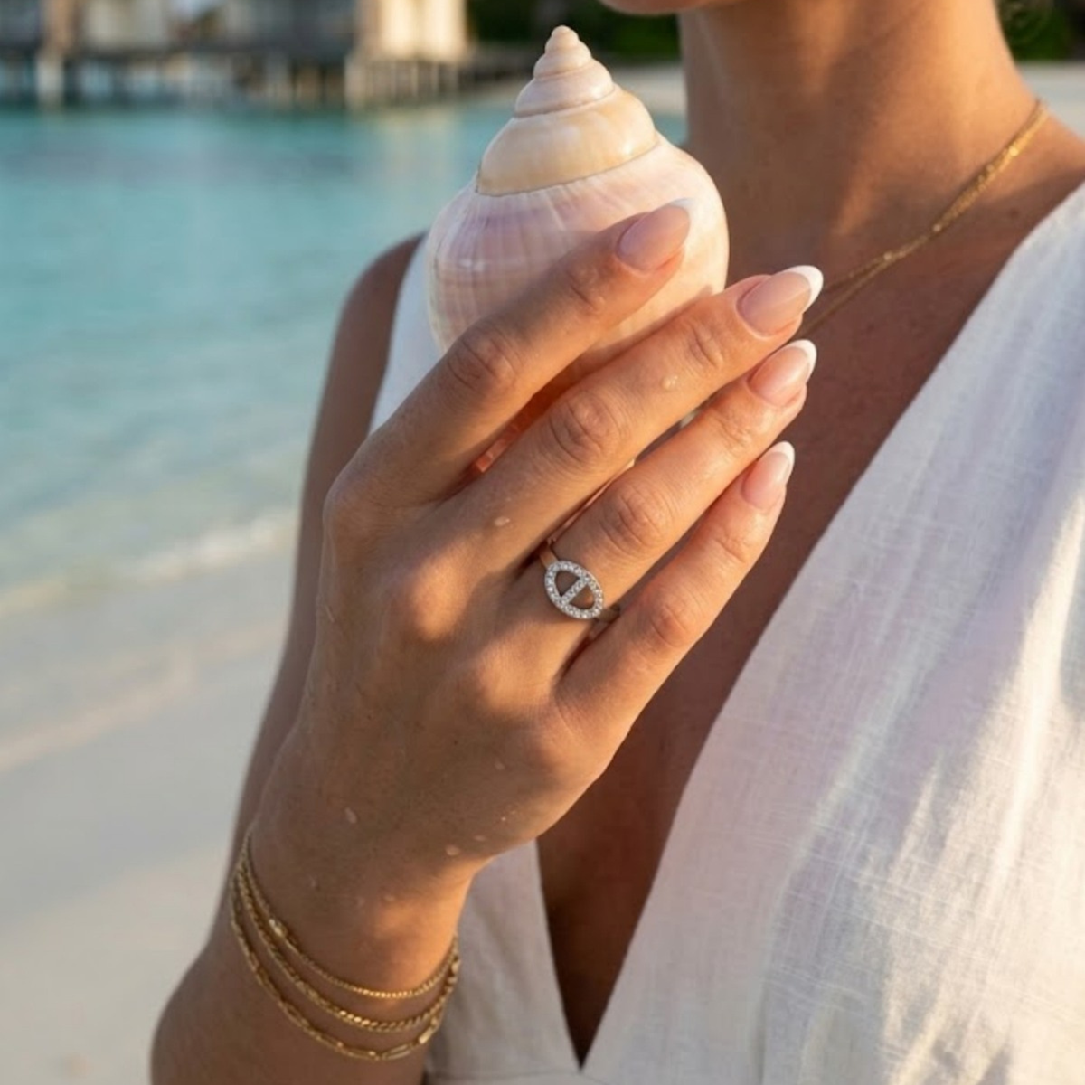Ocean Link Ring – Silver ✨