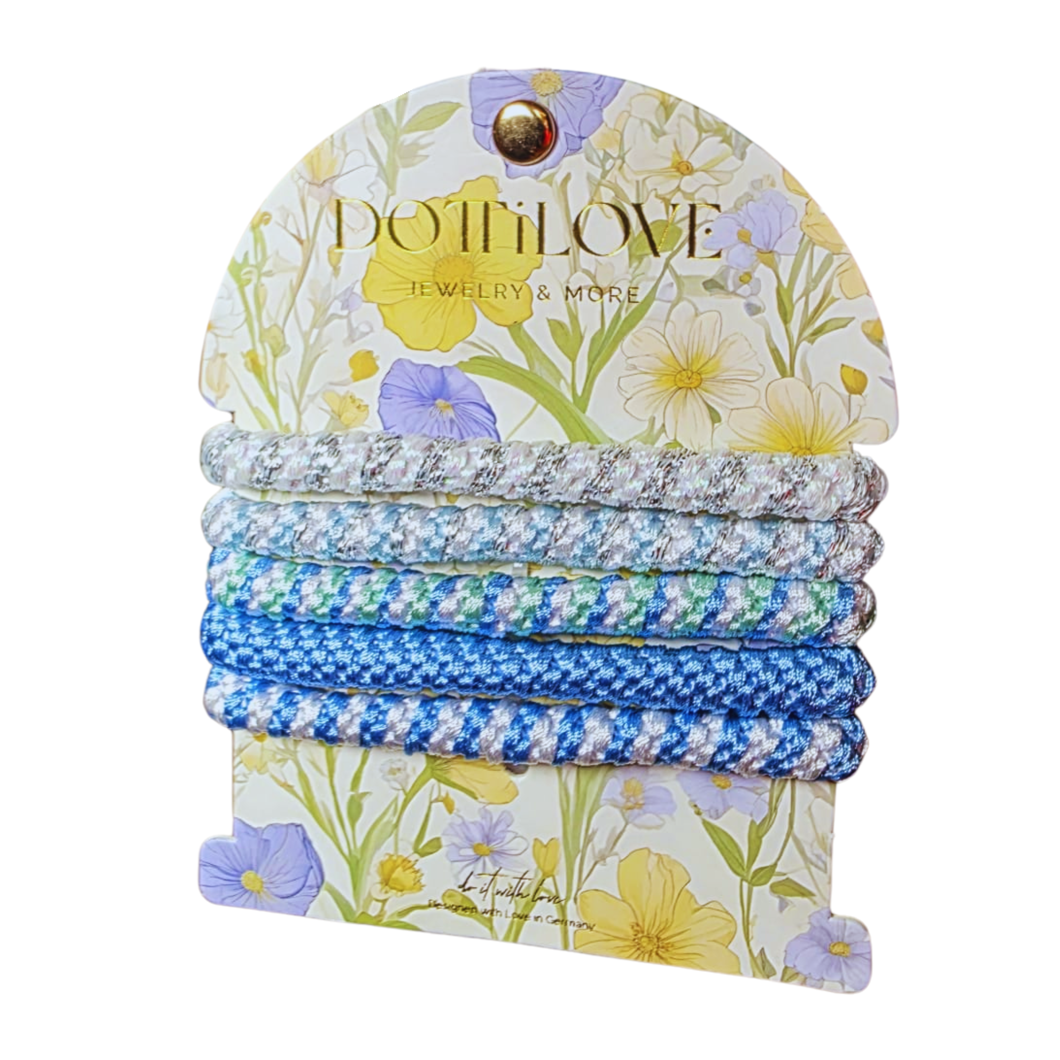 2-in-1 Hair & Wrist Set (5 stuks) - Blue