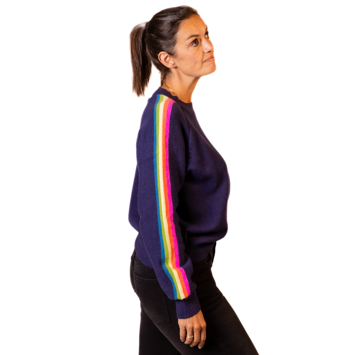Signature Stripe Knit – Navy🌈