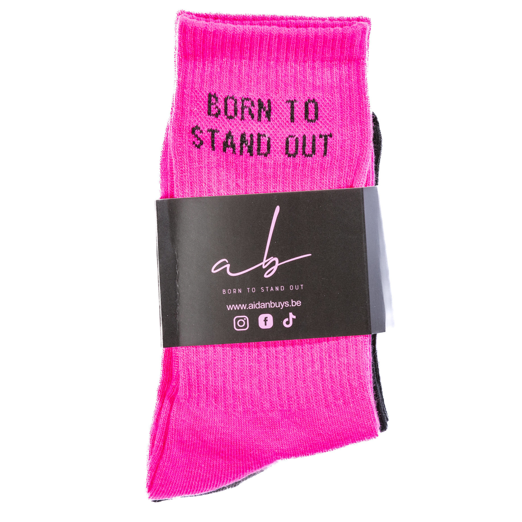 3-Pack Sokken – Zwart, Wit & Roze