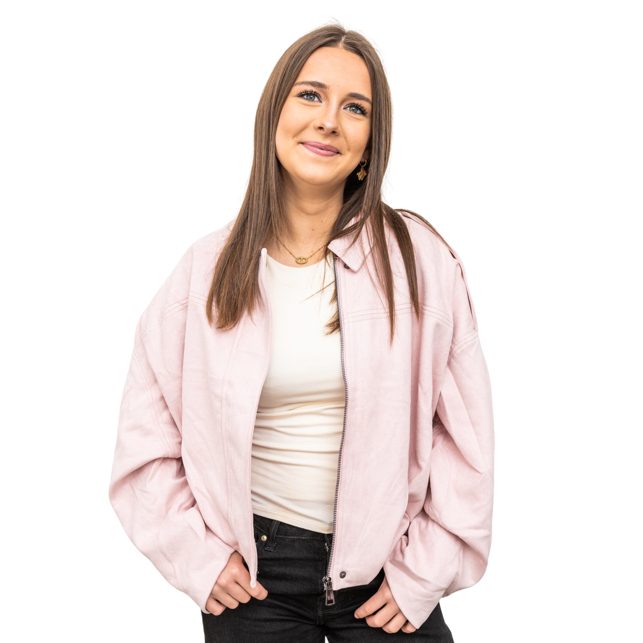 Suede Jacket - Dusty Pink