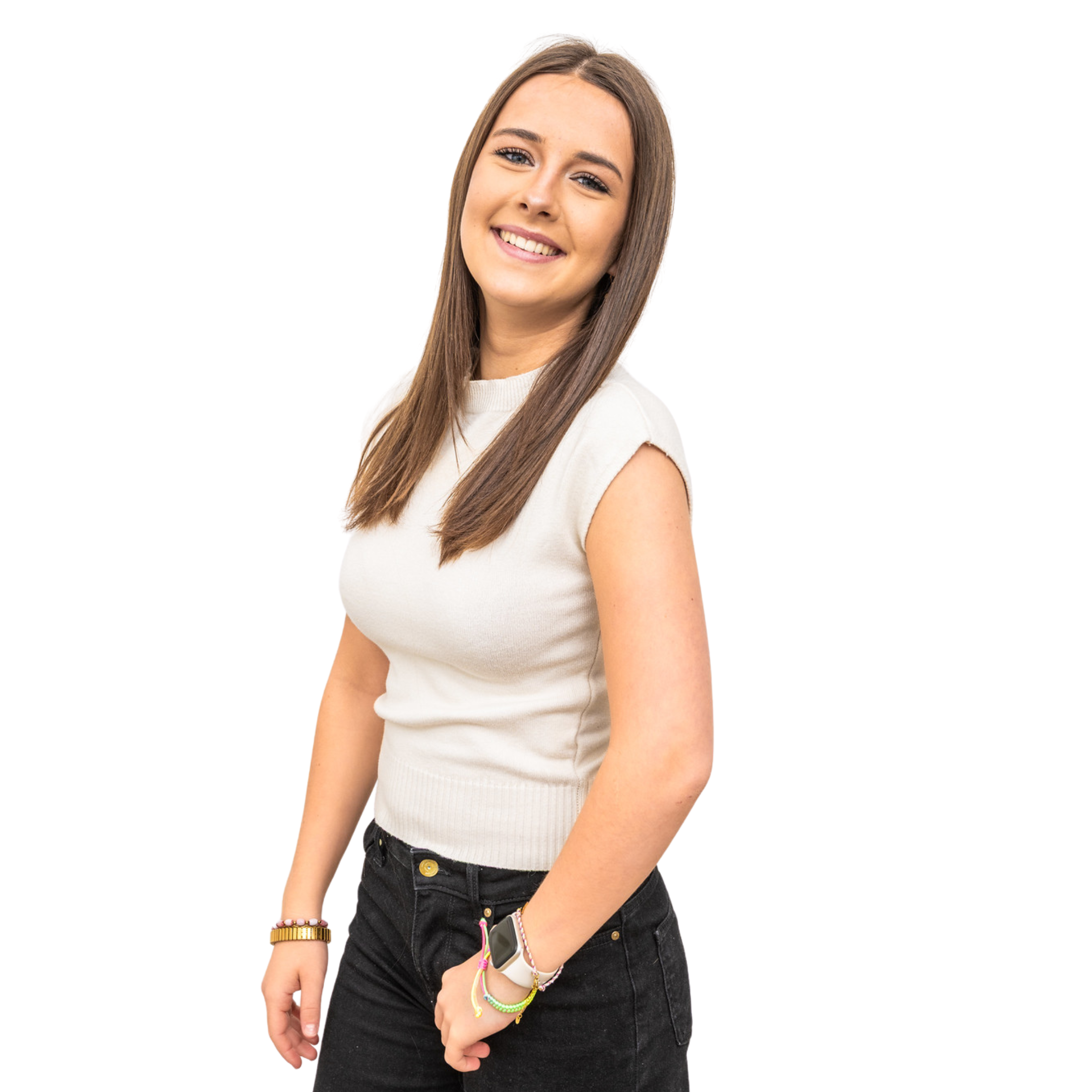 Basic Spencer Top Off-white