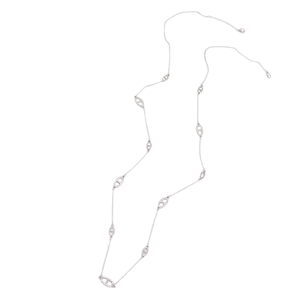 Long Links Necklace – Silver
