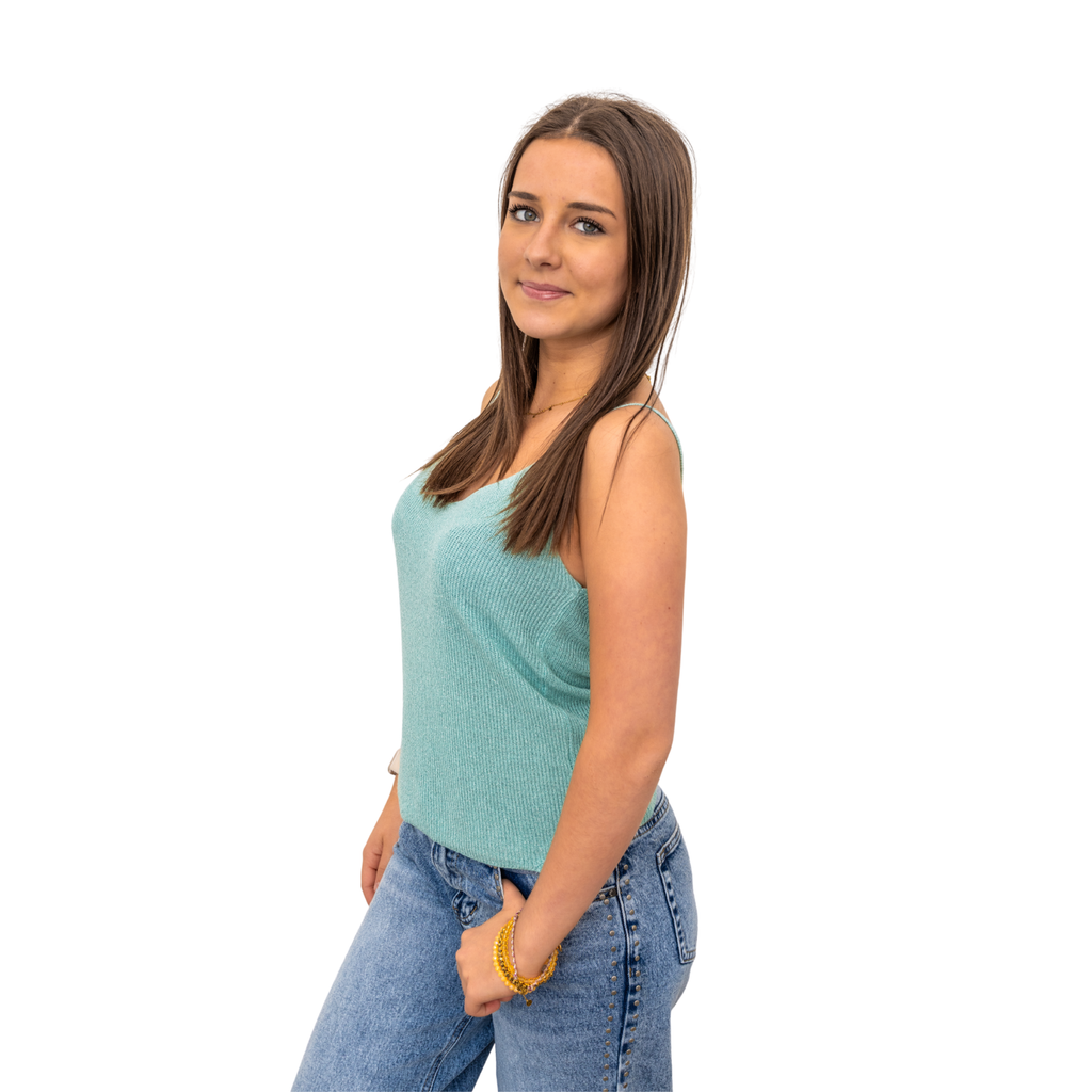 Shimmery Summer Top – Turquoise