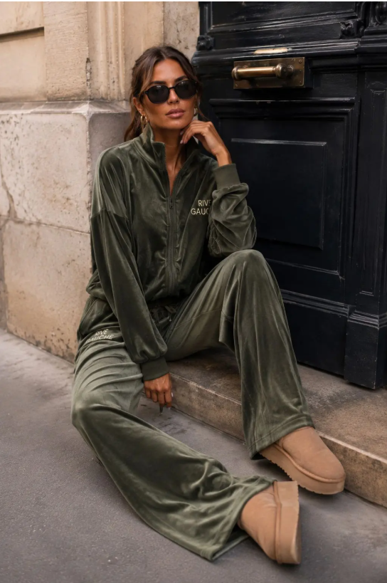 Velvet Vibe Set – Khaki